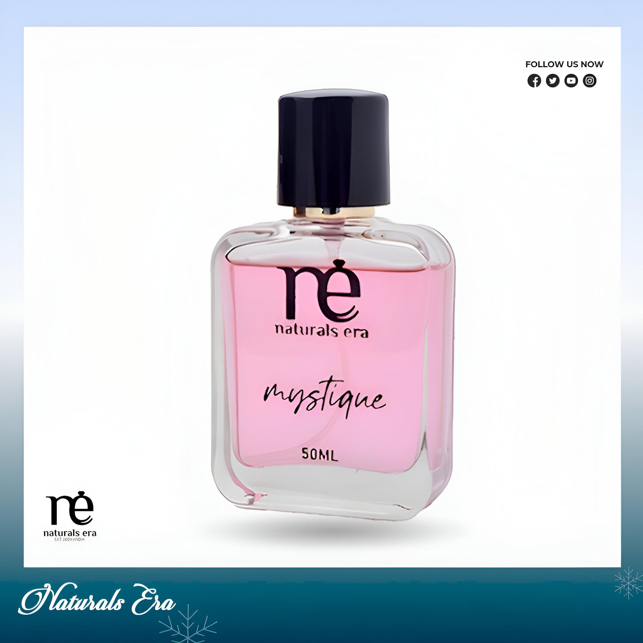 Mystique Eau de Parfum 50ml - Luxurious women's fragrance with Raspberry, Jasmine, and Amber, in a sleek travel-friendly bottle for timeless elegance.